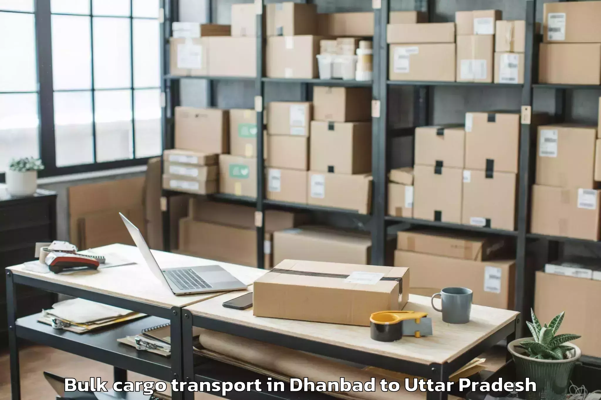 Book Dhanbad to Nichlaul Bulk Cargo Transport